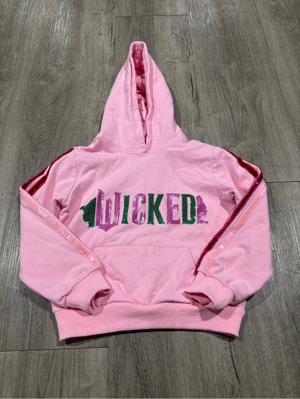 Lola And The Boys Pink Wicked Hoodie Sweatshirt Size 10 Girls